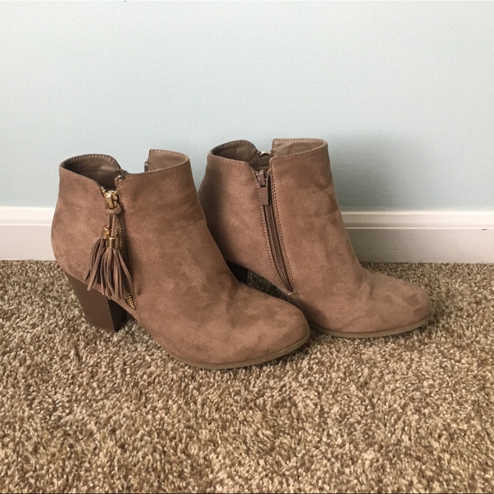 Gray booties
